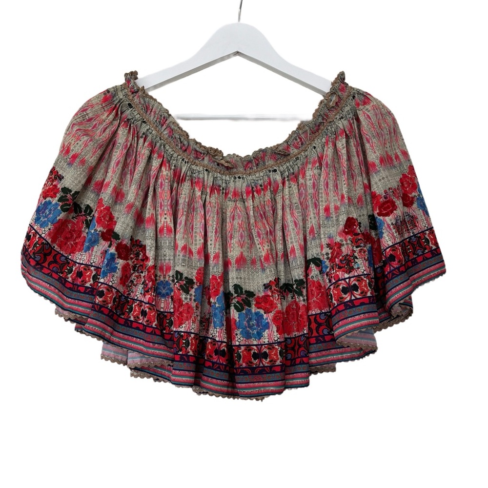 NWOT Anthropologie Bhanuni By Jyoti Villa Off-Shoulder Crop Top Sz XS - Picture 4 of 8